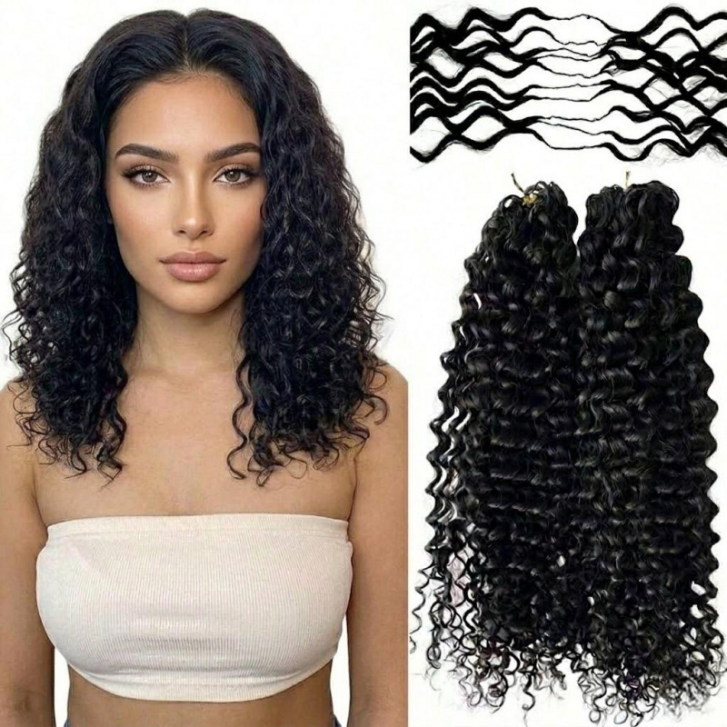 Feather Hair Extension - Water Wave Synthetic Feather Crochet 16
