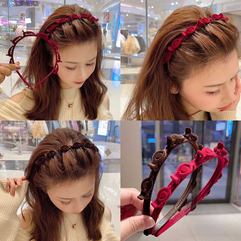 1/3 Pcs Flocking Braided Headb - Hair Care Baby ulasan dan harga