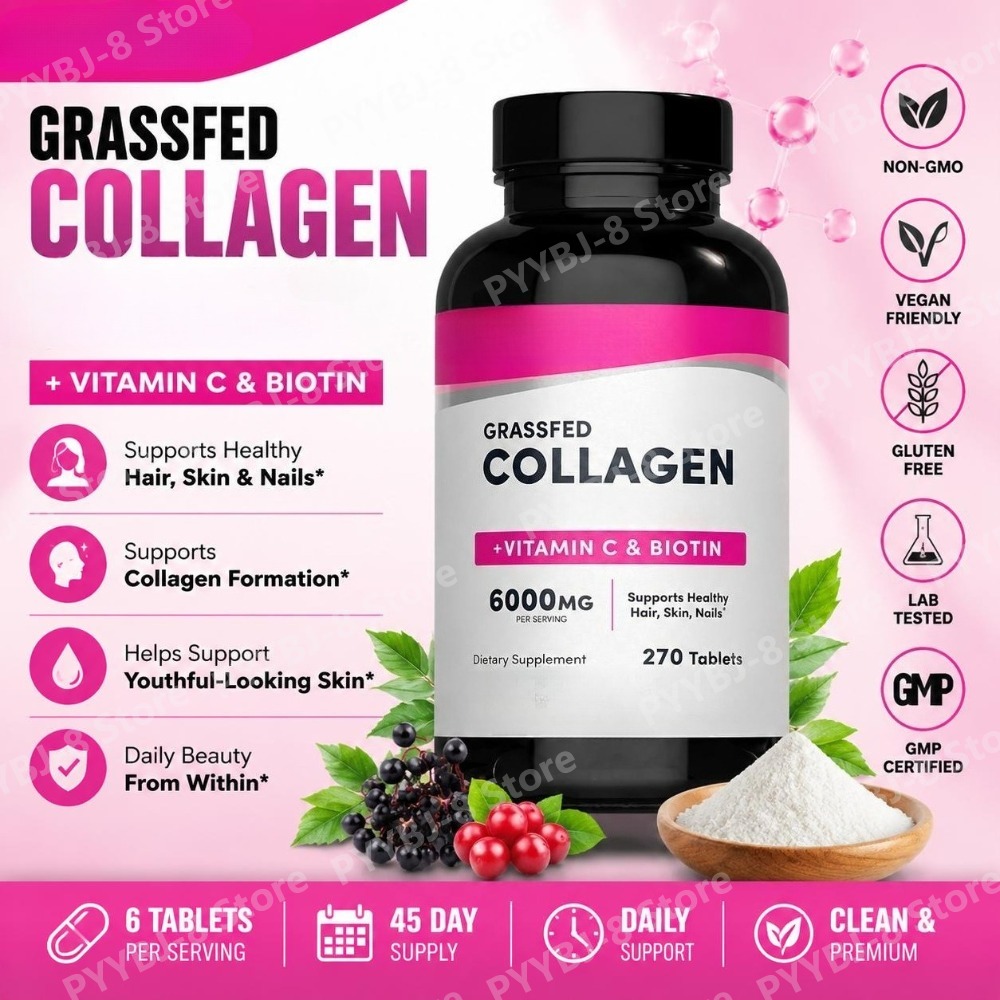 Collagen Tablets 6000mg with V - Hair Care Vitamin ulasan dan harga